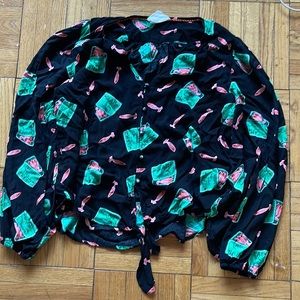 Anthropologie patterned blouse